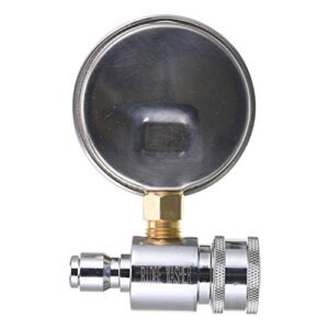 RIDGE WASHER Pressure Washer Gauge with 3/8 Inch Quick Connect Socket and Plug, 6000 PSI