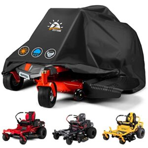 zettum zero turn mower cover – zero-turn lawn mower covers waterproof & heavy duty, 600d outdoor universal fit mower cover with storage bag for greenworks, ego, craftsman, husqvarna, honda and more