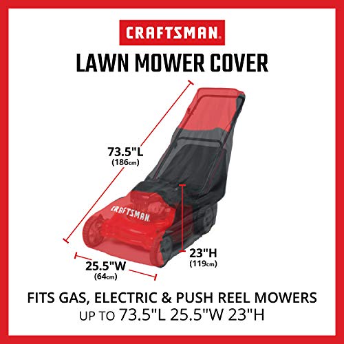 Craftsman Walk Behind Lawn Mower Cover black/red