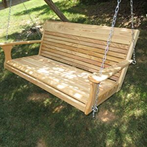 Wood Tree Swings-Cypress Porch Swing/Wood Porch Swing/USA Made/Wooden Swing