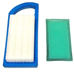 Air filter with pre filter replaces Briggs & Stratton filter 4213 5079 697152 698413 794421 797007 613022 650821 697775 and pre filter 697292