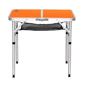 DOUBAO Folding Camping Table Adjustable Lightweight Desk Anodized Aluminum Tube Legs Rubber Feet