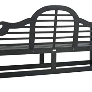 Safavieh PAT6705K Outdoor Collection Khara Grey Bench, Dark Slate Gray