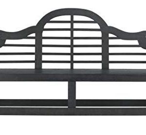 Safavieh PAT6705K Outdoor Collection Khara Grey Bench, Dark Slate Gray