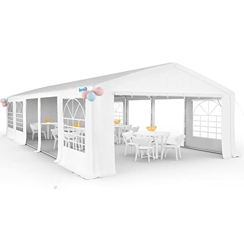 Quictent 20' X 32' /6M X 10M Galvanized Heavy Duty Party Tent Wedding Canopy Gazebo Carport Shelter with Carry Bags