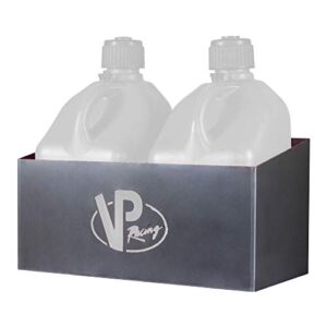 vp racing fuels 3050 aluminum storage rack for 5 gallon motorsport containers. bottomless storage rack features vp logo cut-out. rack is mountable.