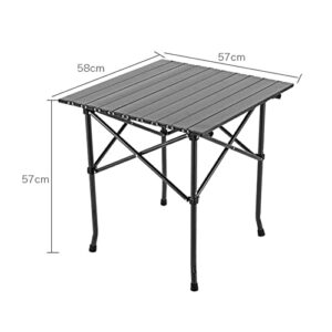 DOUBAO Portable Light Weight Aluminum Alloy Outdoor Folding Table for Camping Beach Backyards BBQ Party Tabletop