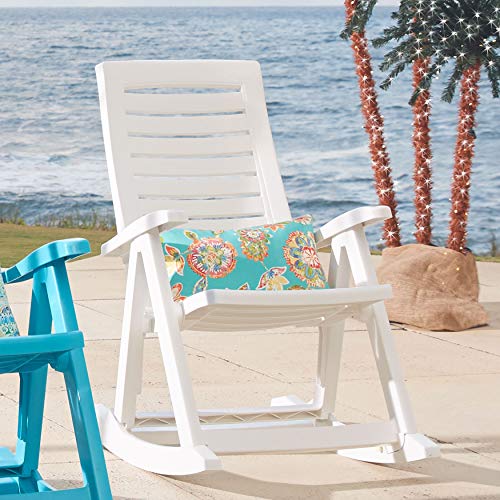 BrylaneHome Foldable Rocking Chair, White