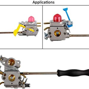 HUSWELL 13 PCS Carburetor Adjustment Carb Adjusting Tool kit for 2-Cycle Small Engine Poulan Husqvarna STIHL Echo Trimmer Weedeater Chainsaw with 4 Size 2-feet Fuel line Hose Tube & Primer Bulb