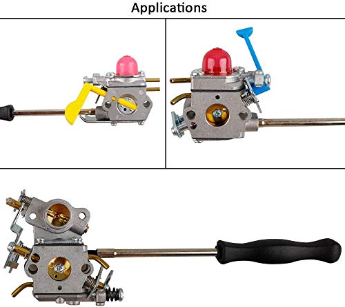 HUSWELL 13 PCS Carburetor Adjustment Carb Adjusting Tool kit for 2-Cycle Small Engine Poulan Husqvarna STIHL Echo Trimmer Weedeater Chainsaw with 4 Size 2-feet Fuel line Hose Tube & Primer Bulb