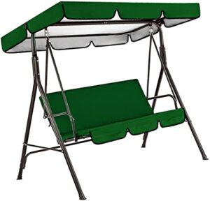 bturyt outdoor porch swing canopy waterproof top cover set, swing canopy replacement, windproof waterproof anti-uv top cover swing seat cushion cover(top cover + chair cover)