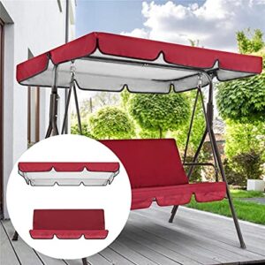 GLUTINOUS Swing Waterproof Cover Garden Furniture Dust Covers Swing Canopy Cover and Garden Chair Outdoor Sunscreen Outdoor (Color : A)