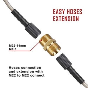 WOJET Pressure Washer Adapter Set, Quick Disconnect Kit, M22 Swivel to 3/8'' Quick Connect, 3/4" to Quick Release, M22 to M22 Convert