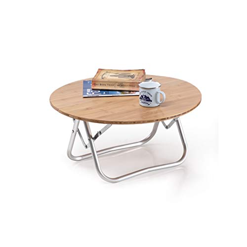 DOUBAO Camping Table Wooden Round Tourist Simple Folding Dining Table Portable Outdoor BBQ Camping Picnic Fish Table