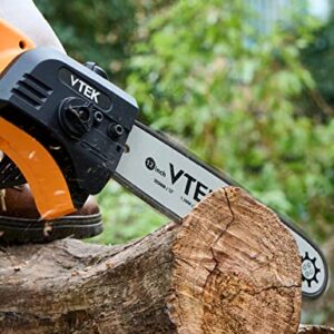 VTEK Chainsaw Cordless Brushless Chain Saw 12-inch Power Chainsaw Handheld Electric Chainsaws for Wood Cutting Tree Trimming.