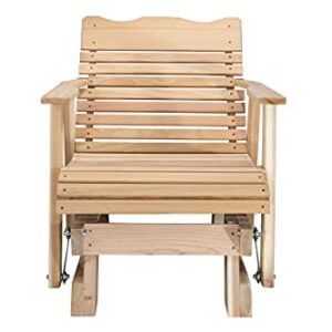 Kilmer Creek 2 Foot Natural Cedar Porch Glider, Amish Crafted