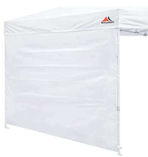 SCOCANOPY SideWall for 10x10 Pop Up Canopy Frame, 1 Pack SunWall Only,White