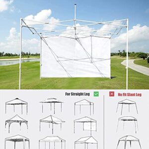 SCOCANOPY SideWall for 10x10 Pop Up Canopy Frame, 1 Pack SunWall Only,White