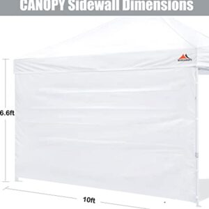 SCOCANOPY SideWall for 10x10 Pop Up Canopy Frame, 1 Pack SunWall Only,White