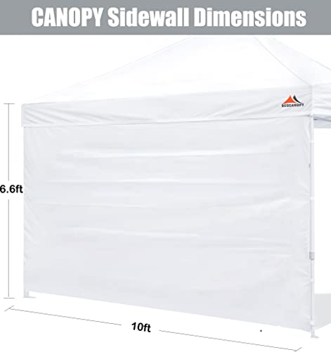 SCOCANOPY SideWall for 10x10 Pop Up Canopy Frame, 1 Pack SunWall Only,White