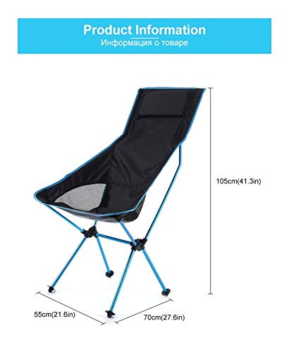 TRENTSNOOK Exquisite Camping Stool Outdoor Camping Chair Oxford Cloth Portable Folding Lengthen Camping Ultralight Chair Seat for Fishing Festival Picnic BBQ Beach (Color : Red)