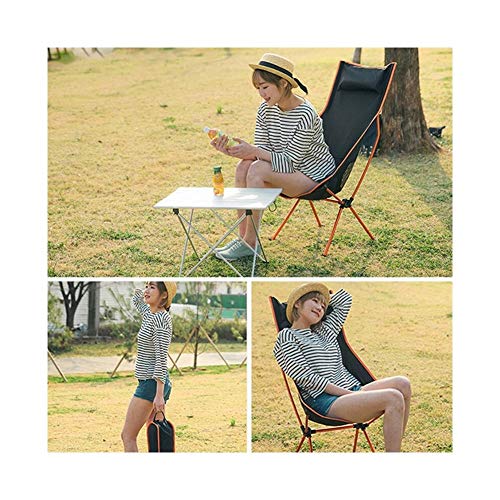 TRENTSNOOK Exquisite Camping Stool Outdoor Camping Chair Oxford Cloth Portable Folding Lengthen Camping Ultralight Chair Seat for Fishing Festival Picnic BBQ Beach (Color : Red)