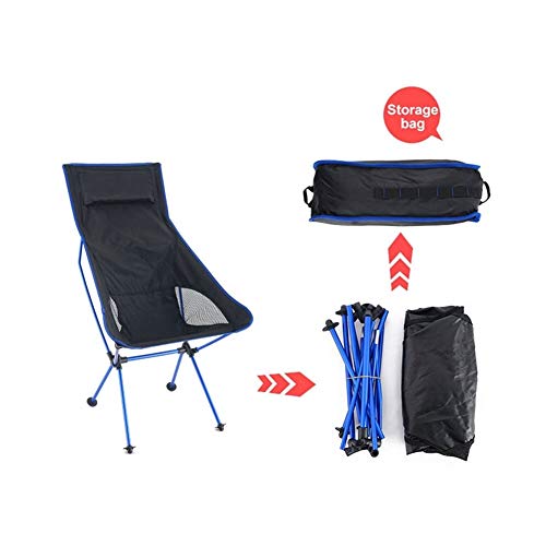 TRENTSNOOK Exquisite Camping Stool Outdoor Camping Chair Oxford Cloth Portable Folding Lengthen Camping Ultralight Chair Seat for Fishing Festival Picnic BBQ Beach (Color : Red)