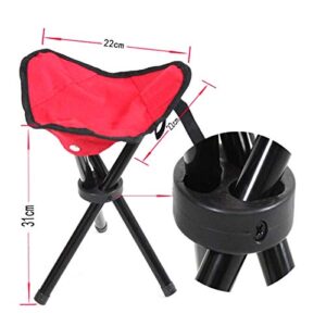 TRENTSNOOK Exquisite Camping Stool Pop Up Chair Portable Lightweight Folding Camping Hiking Stool Tripod Chair Seat for Fishing Festival Picnic BBQ Beach