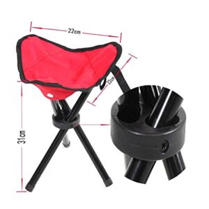 TRENTSNOOK Exquisite Camping Stool Pop Up Chair Portable Lightweight Folding Camping Hiking Stool Tripod Chair Seat for Fishing Festival Picnic BBQ Beach