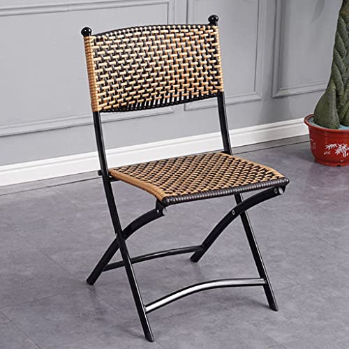 GFHLP Garden Chairs Table Set Rattan Furniture Dining Folding Chairs Lazy Lounge Chair Balcony Summer Chair Home Backrest Dining Table (Size : Small)