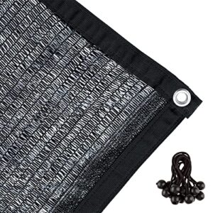 agfabric 50% sunblock 6.5’ x 20’ shade cloth with grommets for garden patio, black