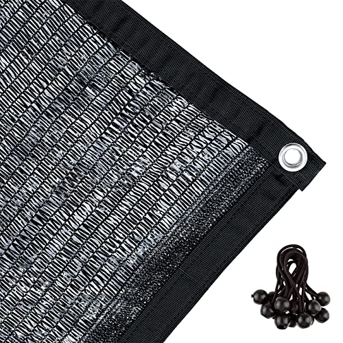 Agfabric 50% Sunblock 6.5’ X 20’ Shade Cloth with Grommets for Garden Patio, Black