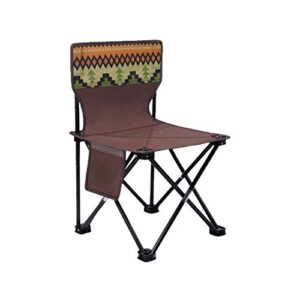 TRENTSNOOK Exquisite Camping Stool Portable Fishing Chair Lightweight Outdoor Camping BBQ Chairs Folding Extended Hiking Garden Ultralight Picnic Seat (Color : Brown XL)