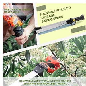 T TOVIA 31.5 Inch Extension Pole for Cordless Electric Pruning Shears Sturdy and Lightweight Aluminum Alloy Telescopic Rod, Safe and Convenient (80cm)