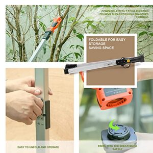 T TOVIA 31.5 Inch Extension Pole for Cordless Electric Pruning Shears Sturdy and Lightweight Aluminum Alloy Telescopic Rod, Safe and Convenient (80cm)