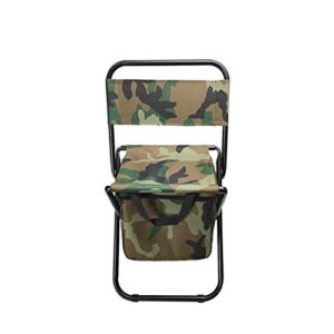 trentsnook exquisite camping stool portable backpack stool folding backrest chair environmental protection and durability with bag camo for outdoor fishing