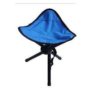 trentsnook exquisite camping stool outdoor folding chair tripod triangle folding fishing chair fishing trip camping portable fishing companion folding chair (color : dark blue)