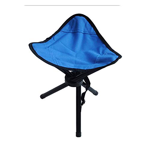 TRENTSNOOK Exquisite Camping Stool Outdoor Folding Chair Tripod Triangle Folding Fishing Chair Fishing Trip Camping Portable Fishing Companion Folding Chair (Color : Dark Blue)