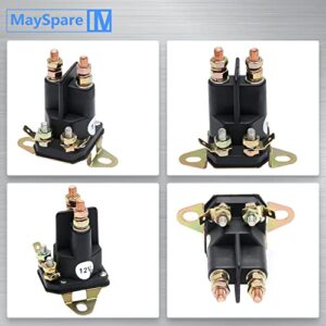 MaySpare 4 Pole Starter Solenoid Relay Switch 145673 Compatible with Briggs & Stratton Engine MTD Sears and Craftsman LT1000,Poulan Husqvarna 146154 145673 73233 109081X