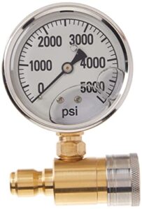 northstar pressure washer pressure gauge – 5000 psi, 3/8in. fitting