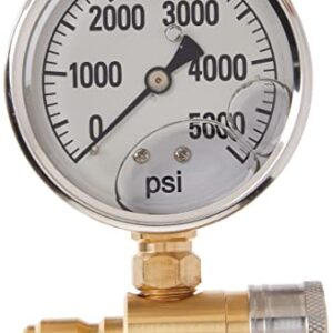 Northstar Pressure Washer Pressure Gauge - 5000 PSI, 3/8in. Fitting