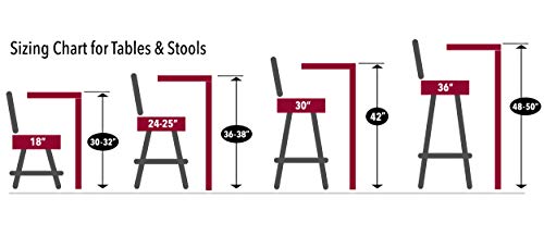 Holland Bar Stool OD400 Jackie Counter Outdoor Stool, 25", Black Wrinkle