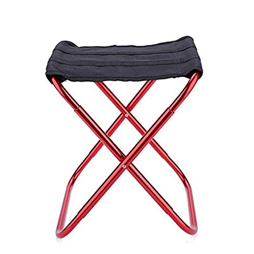 TRENTSNOOK Exquisite Camping Stool Portable Folding Stool, Outdoor Lightweight Oxford Folding Camping Chair Aluminum Alloy Fishing Chair for Camping