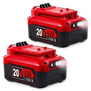 pdstation 【upgraded to 6000mah】 2pack cmcb204 20v lithium battery for v20 craftsman 20v battery max cmcb202 cmcb201 cmcd700c1 cmcs500b all of v20 cordless power tools