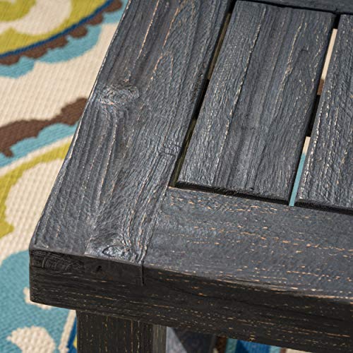 Christopher Knight Home Kemp Outdoor Acacia Wood Bench, Gray Finish, Sandblast Dark Grey