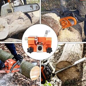 ZFULVO Chainsaw Sharpener,Chainsaw Vise and Hand-Cranked Chainsaw Sharpening Jig Kit,Portable Chain Saw Shaperener Tool for All Chain Saws and Electric Saws, with 5 Grinding Rod