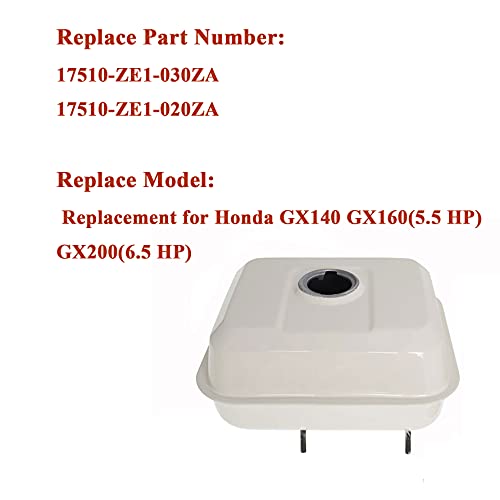 munirater Fuel Gas Tank Part Replacement for Honda GX140 GX160 GX200 Engine Replaces 17510-ZE1-020ZA