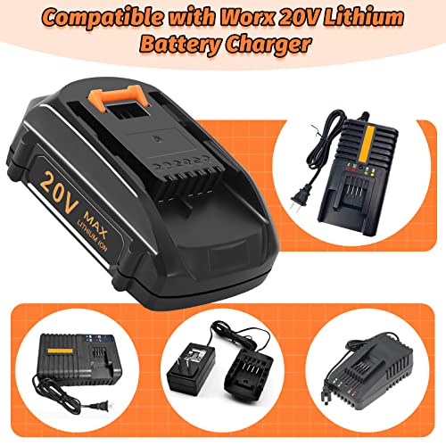 HUSUE 3.5Ah Replacement Battery for Worx Battery 20V Compatible with Worx 20V Battery WA3578 WA3575 WA3520 WA3525 WG151s WG155s WG251s WG255s WG540s WG545s WG890 WG891, 2Pack