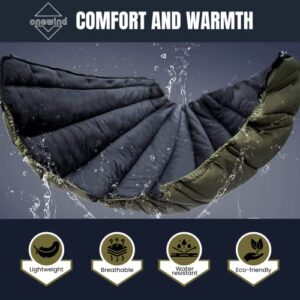 onewind Underquilt Double Hammock Camping Insulation Night Protector, Full Length,35-50 Degrees, 4 Season Warm Sleeping Quilt, Portable for Backpacking, Travel