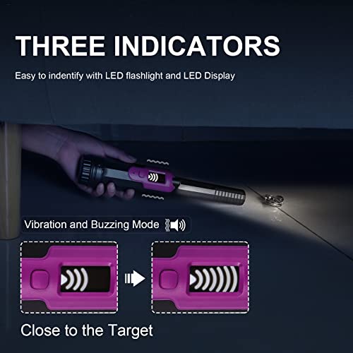 [2022 Newest] Metal Detector, LED Display Metal Detector Pinpointer, Handheld Pin Pointer Metal Detector, IP68 Full-Waterproof Underwater, Treasure Hunting Tool for Kids, Adults (HS-16 Purple)